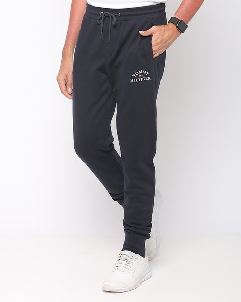 tommy hilfiger navy joggers