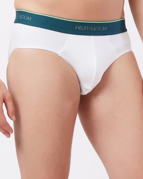 Fruit of the Loom White Cotton Briefs, S-XL