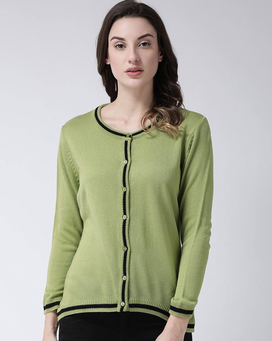 round neck cardigans