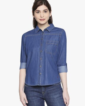 lee cooper denim shirt ladies