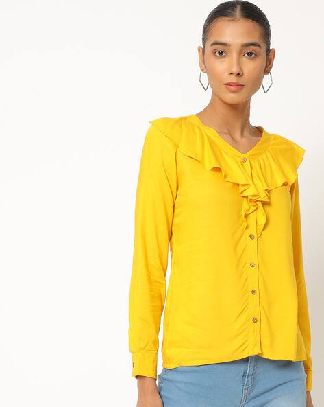 yellow tops for women