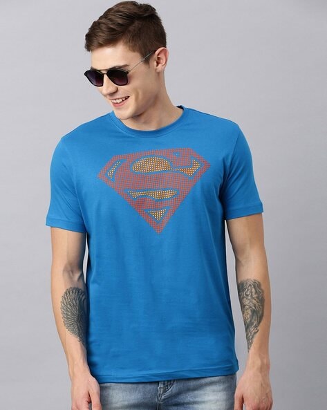 Superman Print Crew-Neck T-shirt