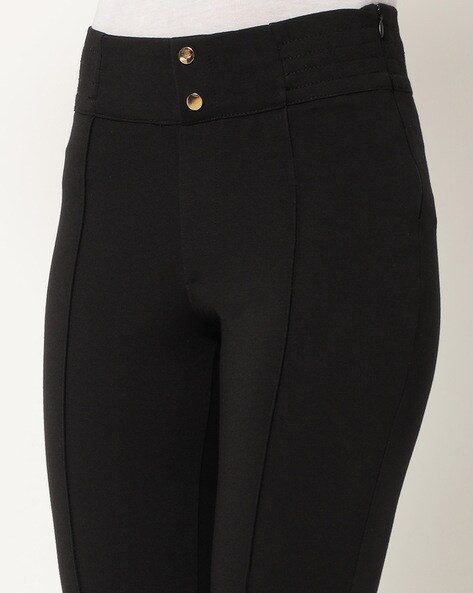 Buy Black Trousers & Pants for Women by MADAME Online