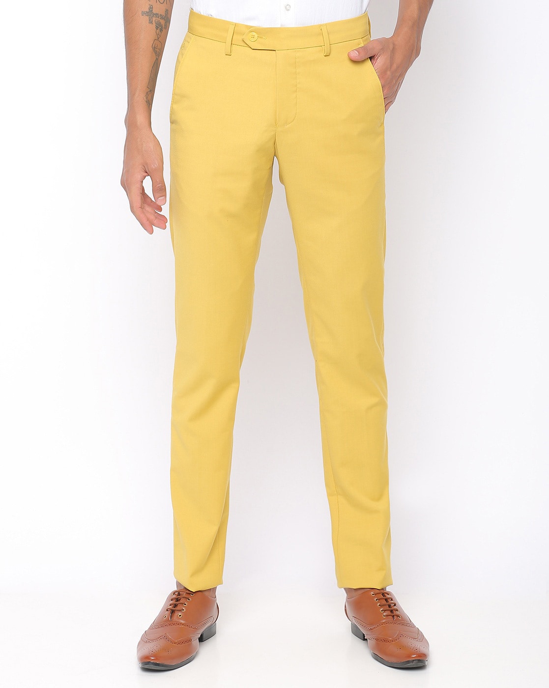ONLY VIMAL Slim Fit Men Beige Trousers - Buy ONLY VIMAL Slim Fit Men Beige  Trousers Online at Best Prices in India | Flipkart.com