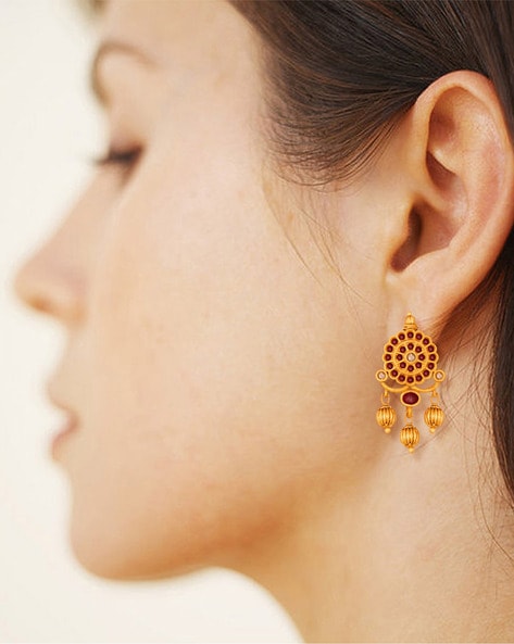 Huge Lakshmi Original Kempu JhumkaBuy Earrings Online Cheap Jhumka  Earrings Online Shopping Earrings  Shop From