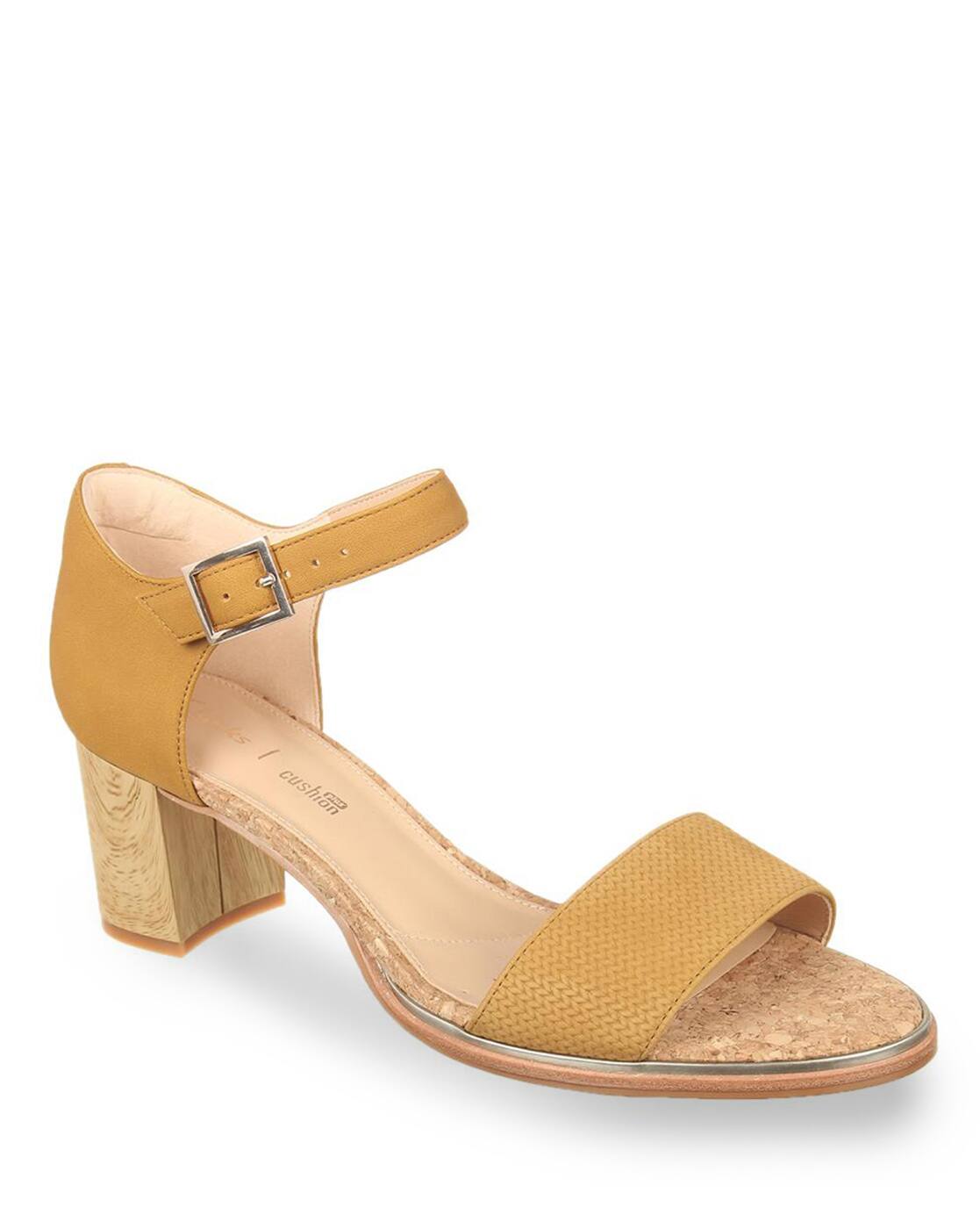 clarks heels yellow