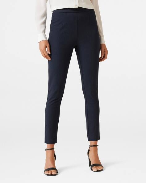 womens skinny navy trousers