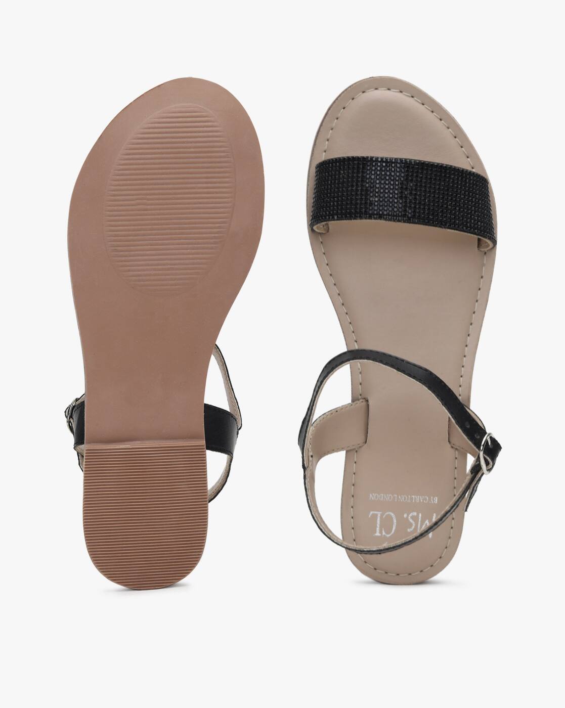 Buy Black Flat Sandals for Women by Carlton London Online