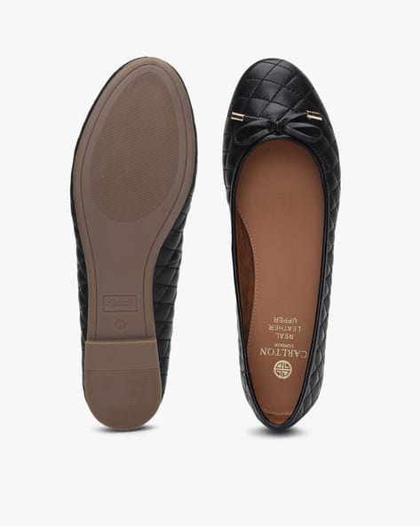 Quilted Ballerinas with Bow Accent (Image - 3)