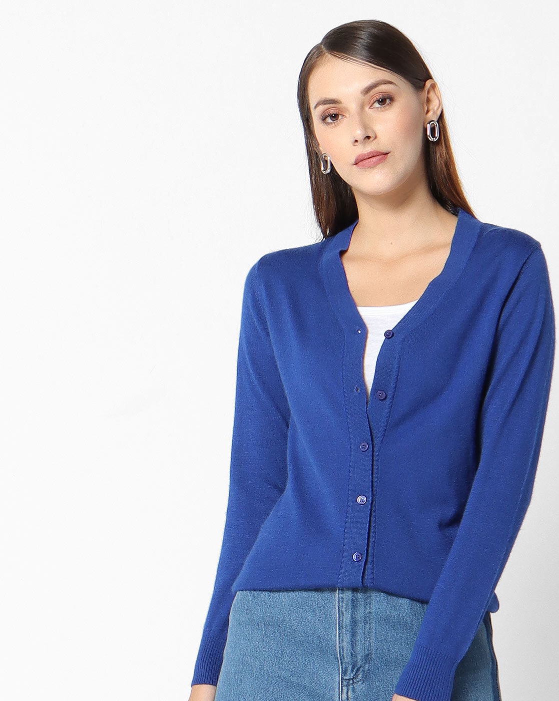 royal blue cardigan sweater womens