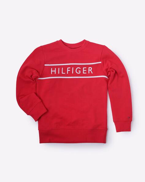 hilfiger red sweatshirt