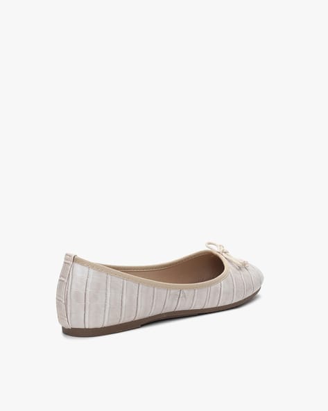 Croc-Embossed Round-Toe Ballerinas (Image - 2)
