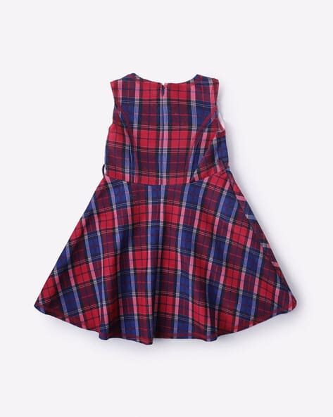 Checked Sleeveless A-line Dress view 2