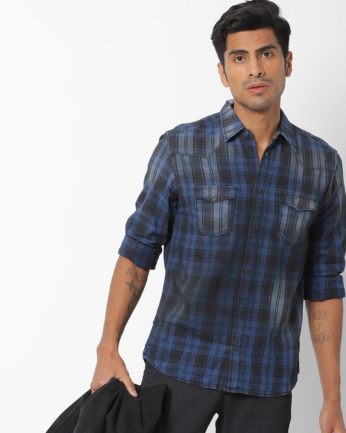 Buy blue Shirts for Men by Jack & Jones Online | Ajio.com