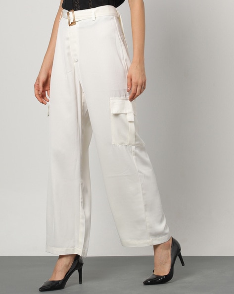 White Cargo pants for Women