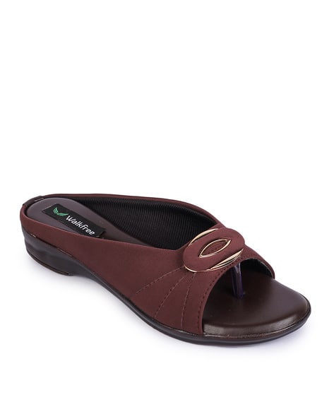 Peep-Toe Slip-on Sandals (Image - 1)