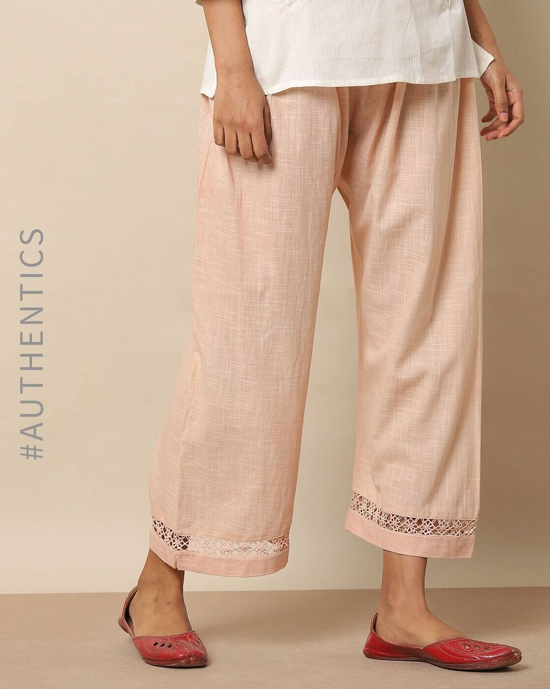 Buy Cream Pants for Women by AVAA Online | Ajio.com