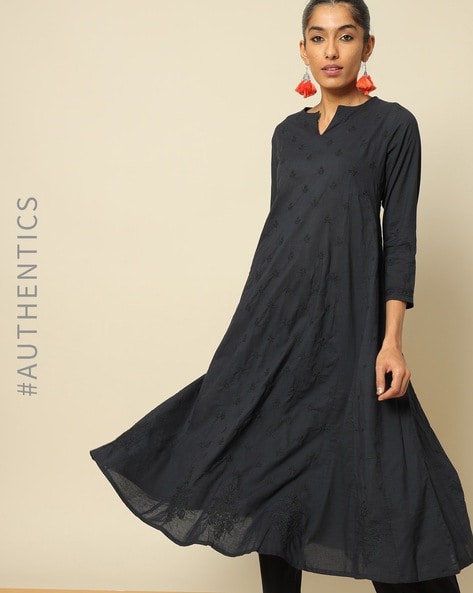 cotton flared kurta online shopping