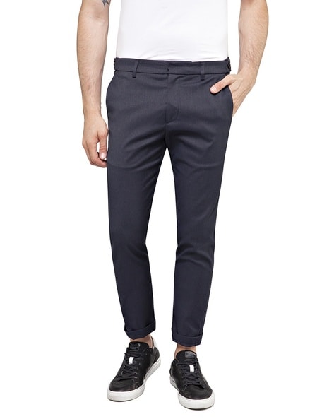 Buy BLACKBERRYS Structured Terrylene Rayon Skinny Fit Mens Trousers |  Shoppers Stop