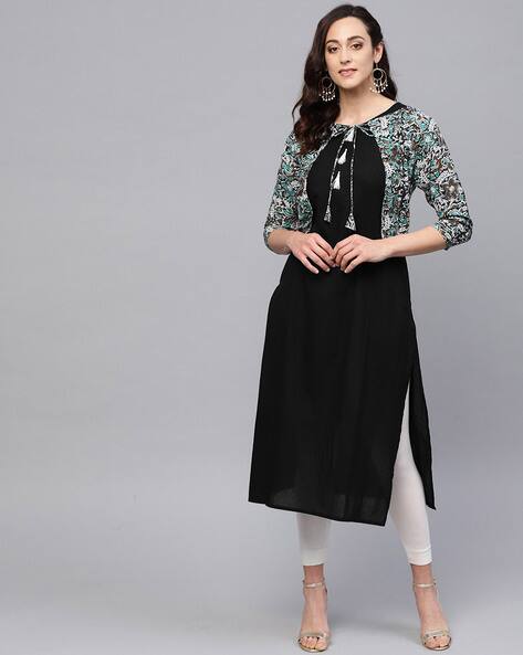 straight kurta with jacket