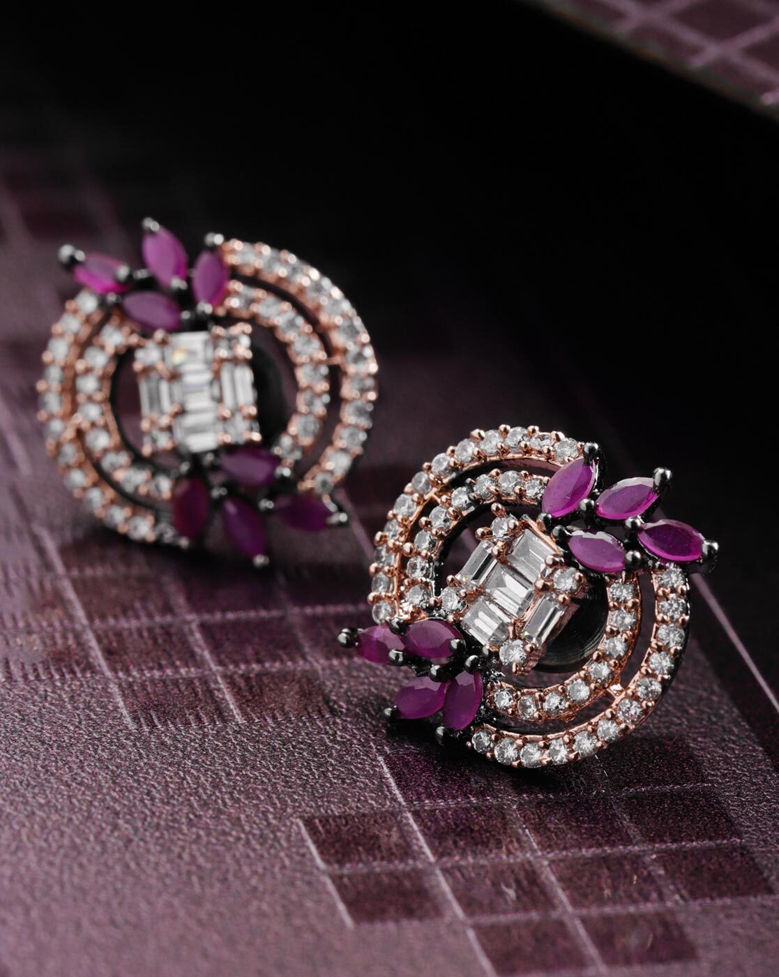 Buy online Light Purple Brass Earrings for women and girls at best price at  bibain  BACWJNAERG0011
