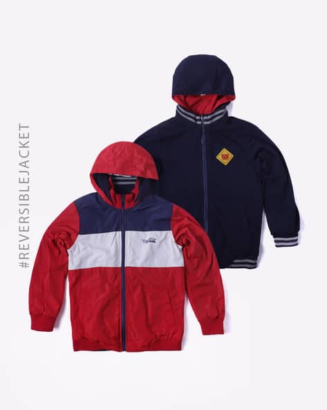 Zip-Front Reversible Hooded Jacket