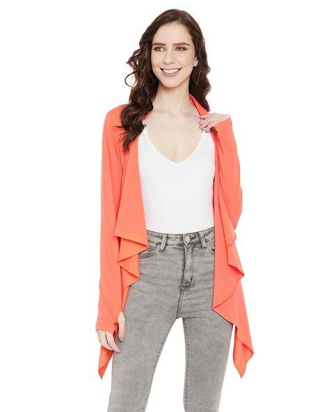 Buy Coral Shrugs u0026 Jackets for Women by HYPERNATION Online | Ajio.com