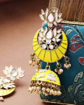 Buy Yellow Earrings for Women by Priyaasi Online