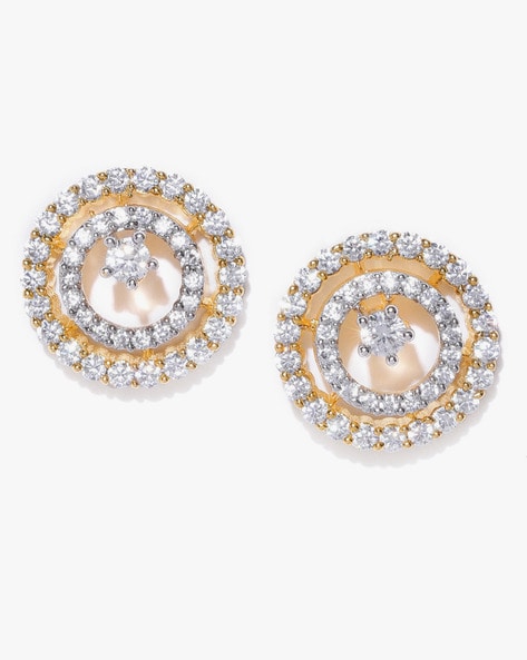 gold plated diamond studs