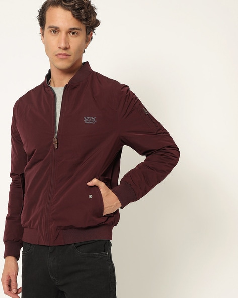 Us polo assn front discount zip jacket with insert pocke