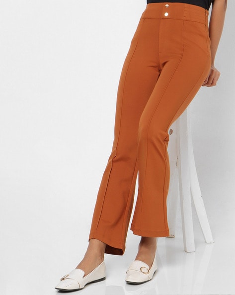 Buy Tan Trousers & Pants for Women by MADAME Online