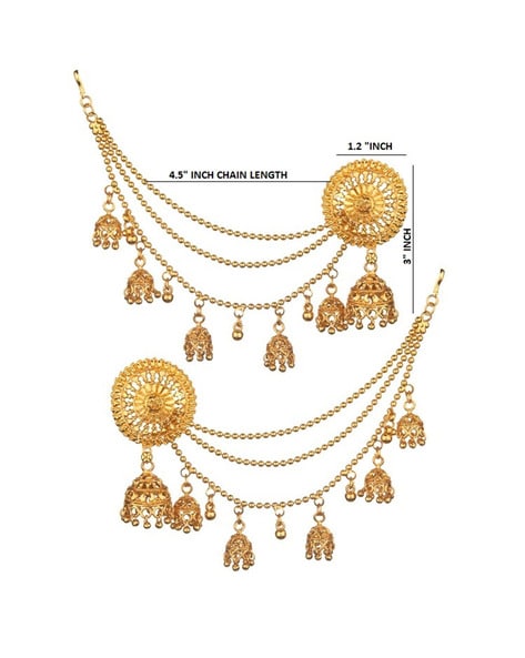Buy Gold Earrings for Women by EFULGENZ Online 