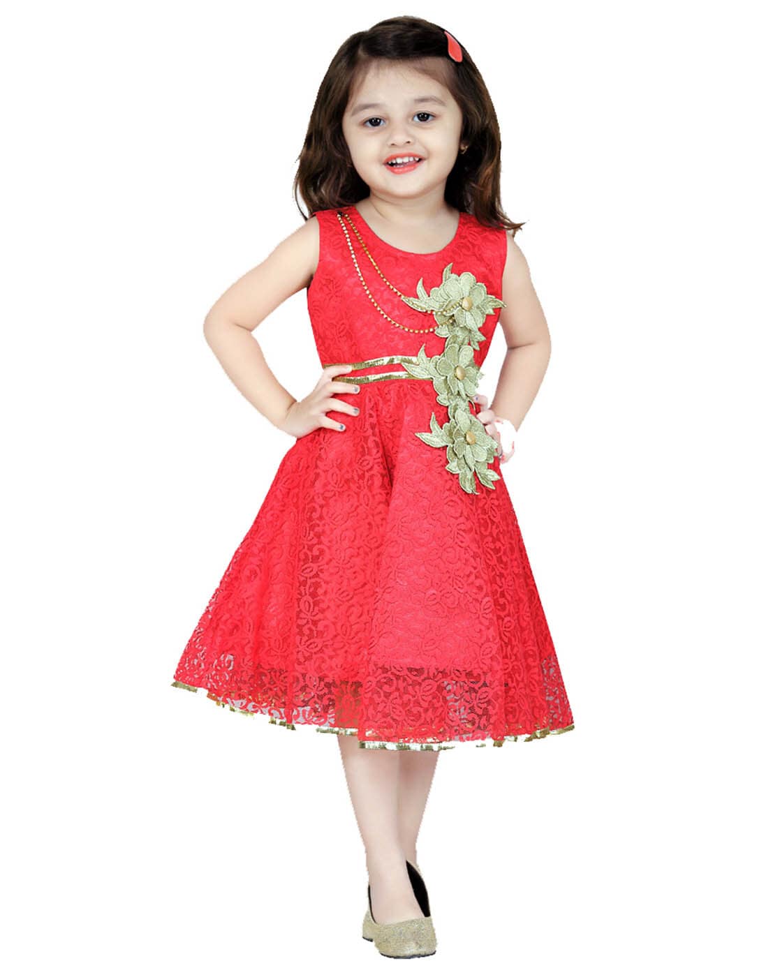 Buy Red Dresses & Frocks for Girls by AARIKA GIRLS ETHNIC Online ...