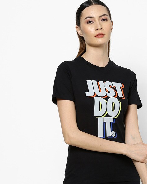 Typographic Print Slim Fit Crew-Neck T-shirt