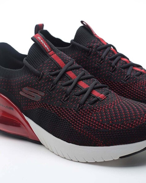 Skechers red cheap and black