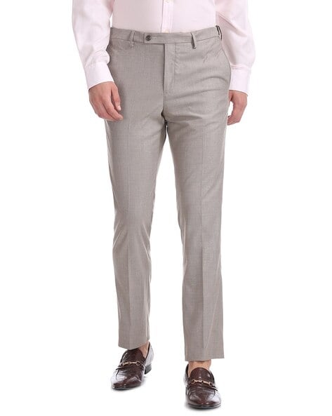 Arrow Formal Trousers  Buy Arrow Men Olive Pleated Front Solid Formal  Trousers Online  Nykaa Fashion