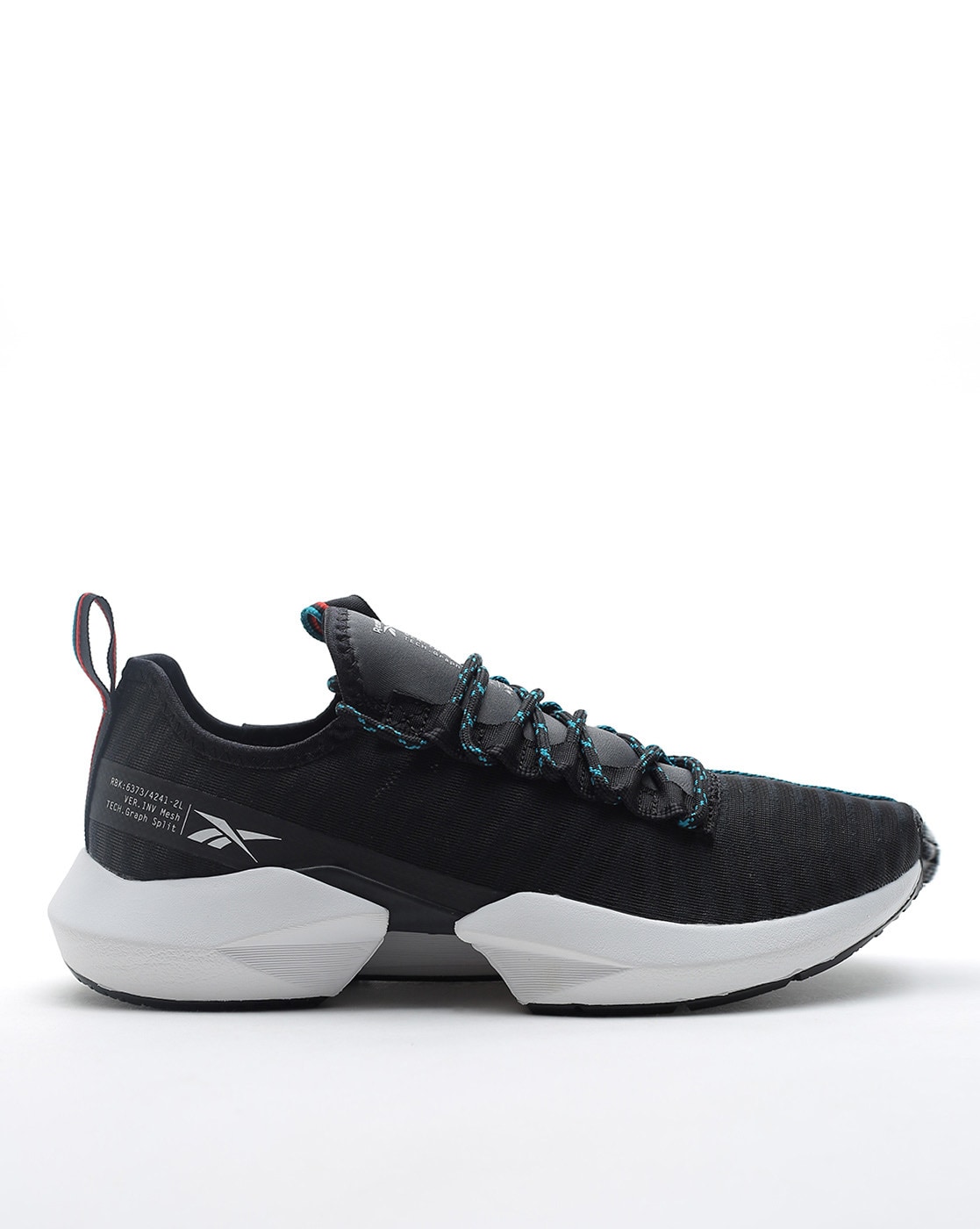 black sports shoes with black sole
