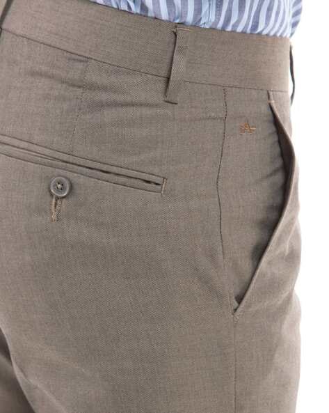 Flat-Front Slim Fit Trousers (Image - 3)