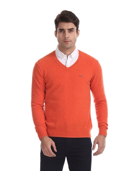 Buy Orange Sweaters & Cardigans for Men by Arrow Sports Online 