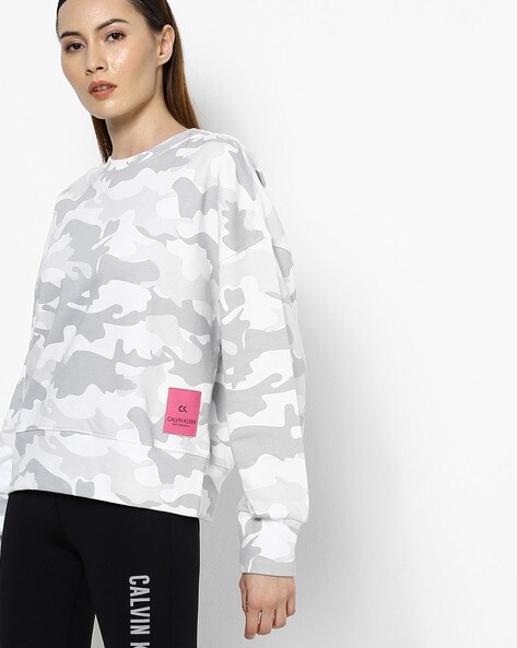 calvin klein camo sweatshirt