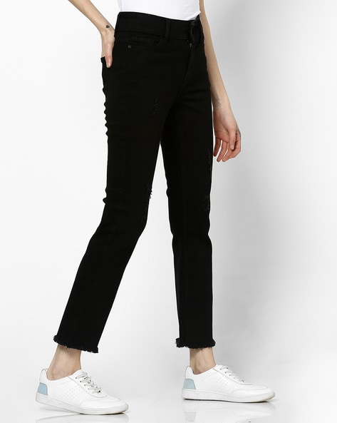 Buy Aarika Womens Black Color Solid Bell Bottom Jeans Online at Best Prices  in India - JioMart.