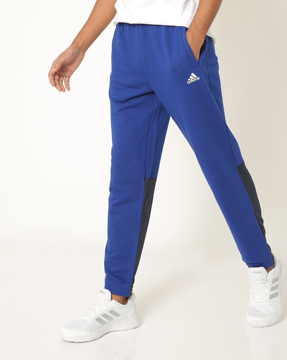 blue adidas track pants