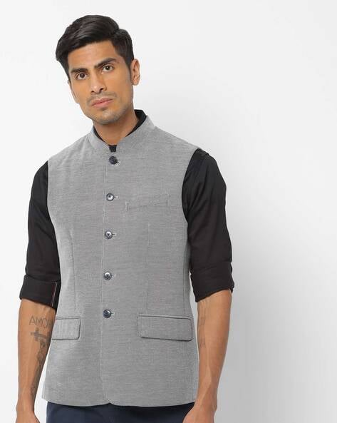 Gray color shop waistcoat