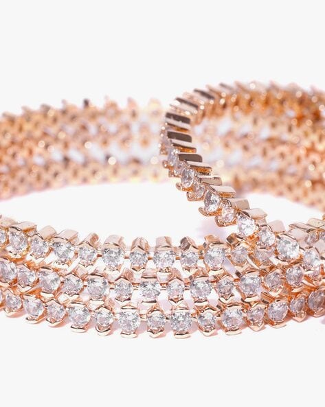 rose gold colour bangles