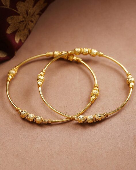 Buy online Tjc Colored Stone Studded Gold Plated Brass Bangle Bracelet Set  (pack Of 2) from Imitation Jewellery for Women by Tjc for ₹399 at 78% off |  2024 Limeroad.com