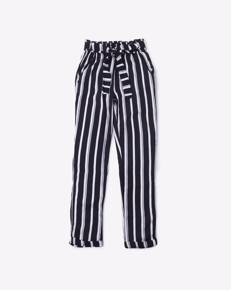 Unstitched Cotton Ladies Striped Palazzo Pant Size 2836