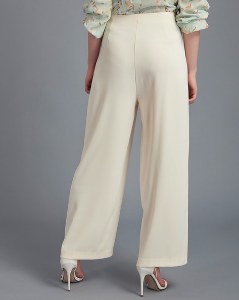 White Marlene crepe wide-leg trousers | Taller Marmo | MATCHES UK