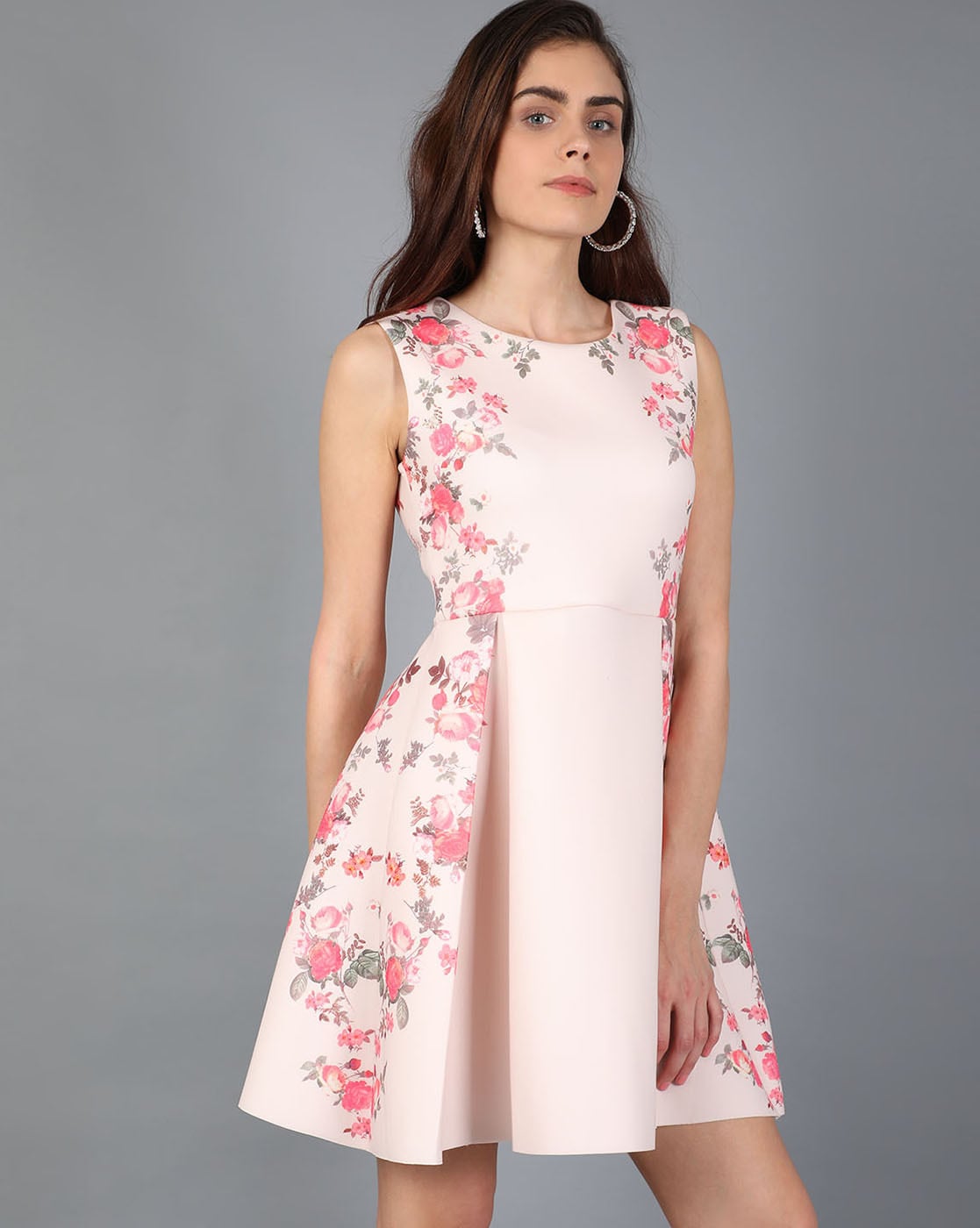 Buy COVER STORY Women Pink A Line Dress With Embossed Design - Dresses for  Women 1748044 | Myntra