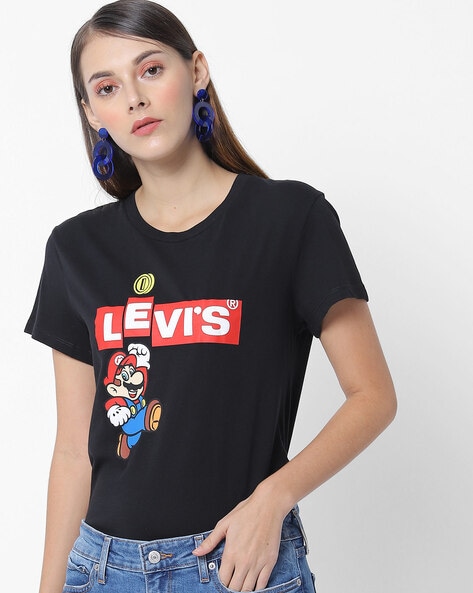 Buy Black Tshirts for Women by LEVIS Online 