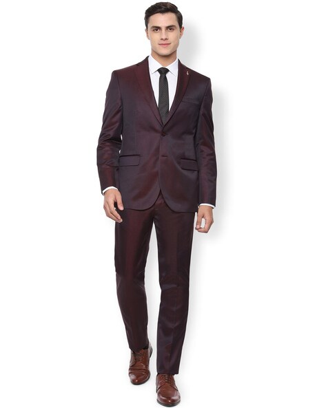 van heusen maroon suit